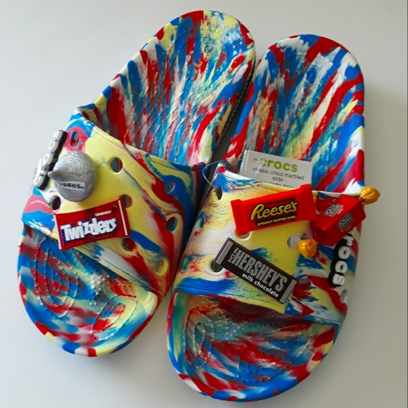 (New) Crocs Candy Slides Set (W7/M5) (W8/M6) (W9/M7) (W10/M8) - Picture 3 of 11